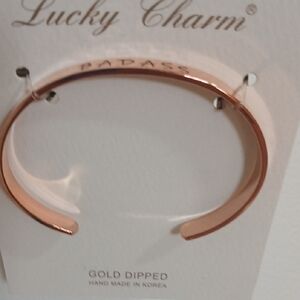Lucky Charm Rose Gold Cuff Bracelet